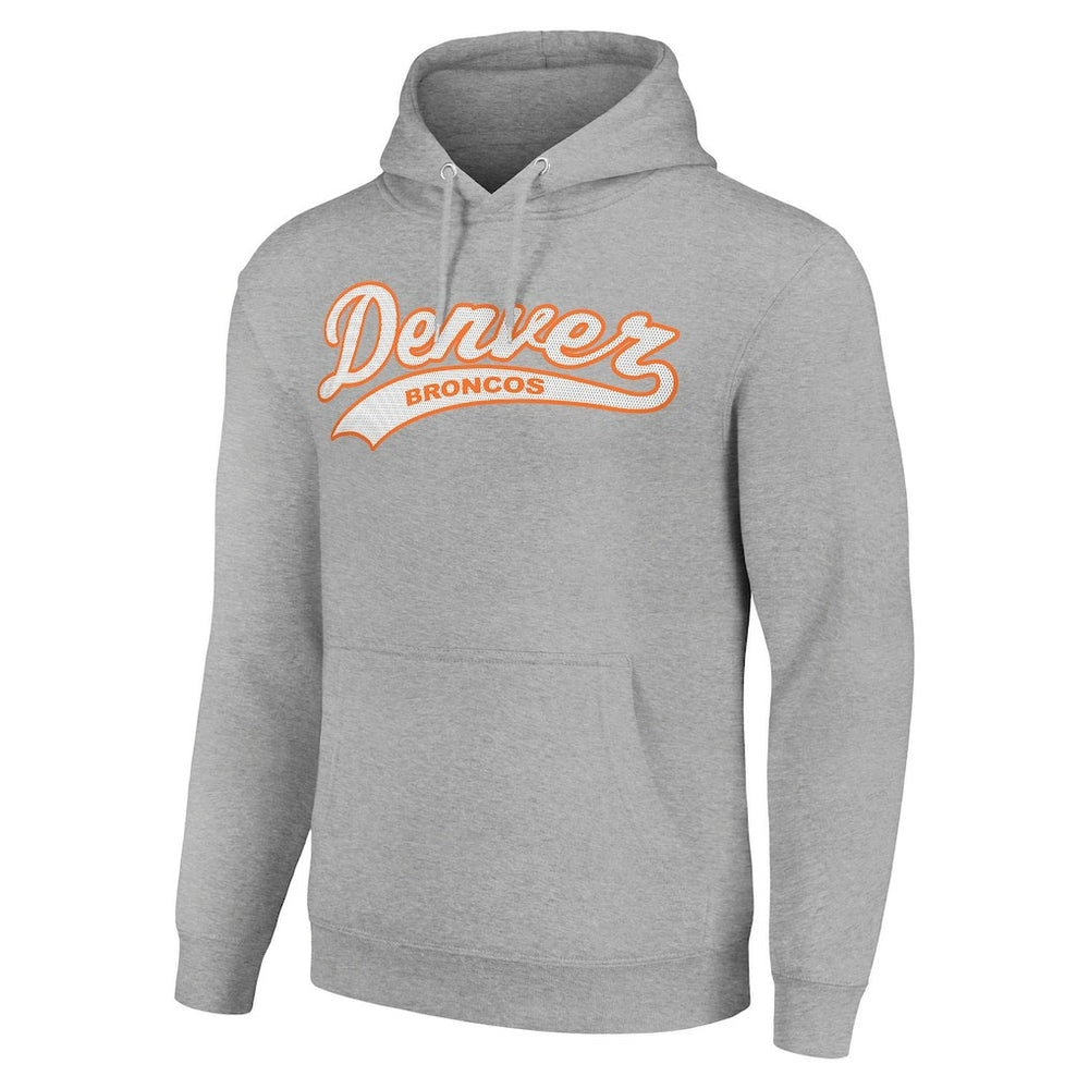 Denver Broncos Starter Unisex Tailsweep Pullover Hoodie Heather Gray | NFL