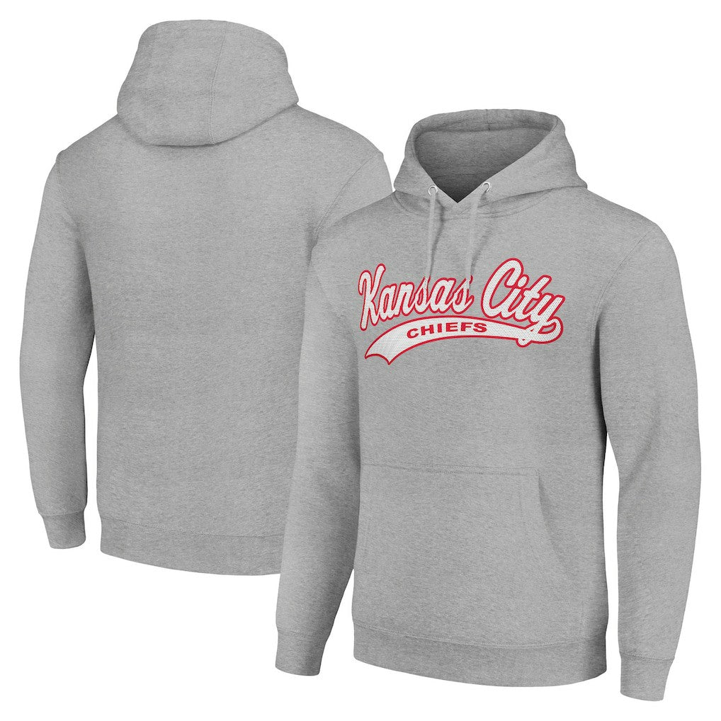 Kansas City Chiefs Starter Unisex Tailsweep Pullover Hoodie Heather Gray | NFL