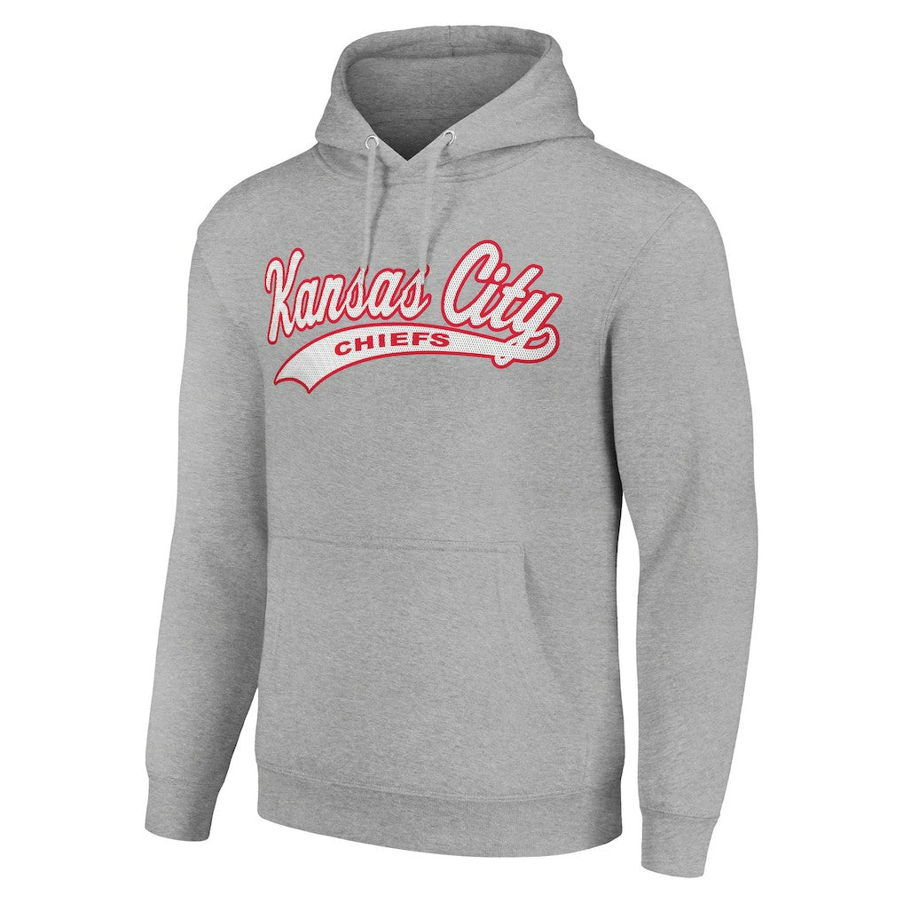 Kansas City Chiefs Starter Unisex Tailsweep Pullover Hoodie Heather Gray | NFL