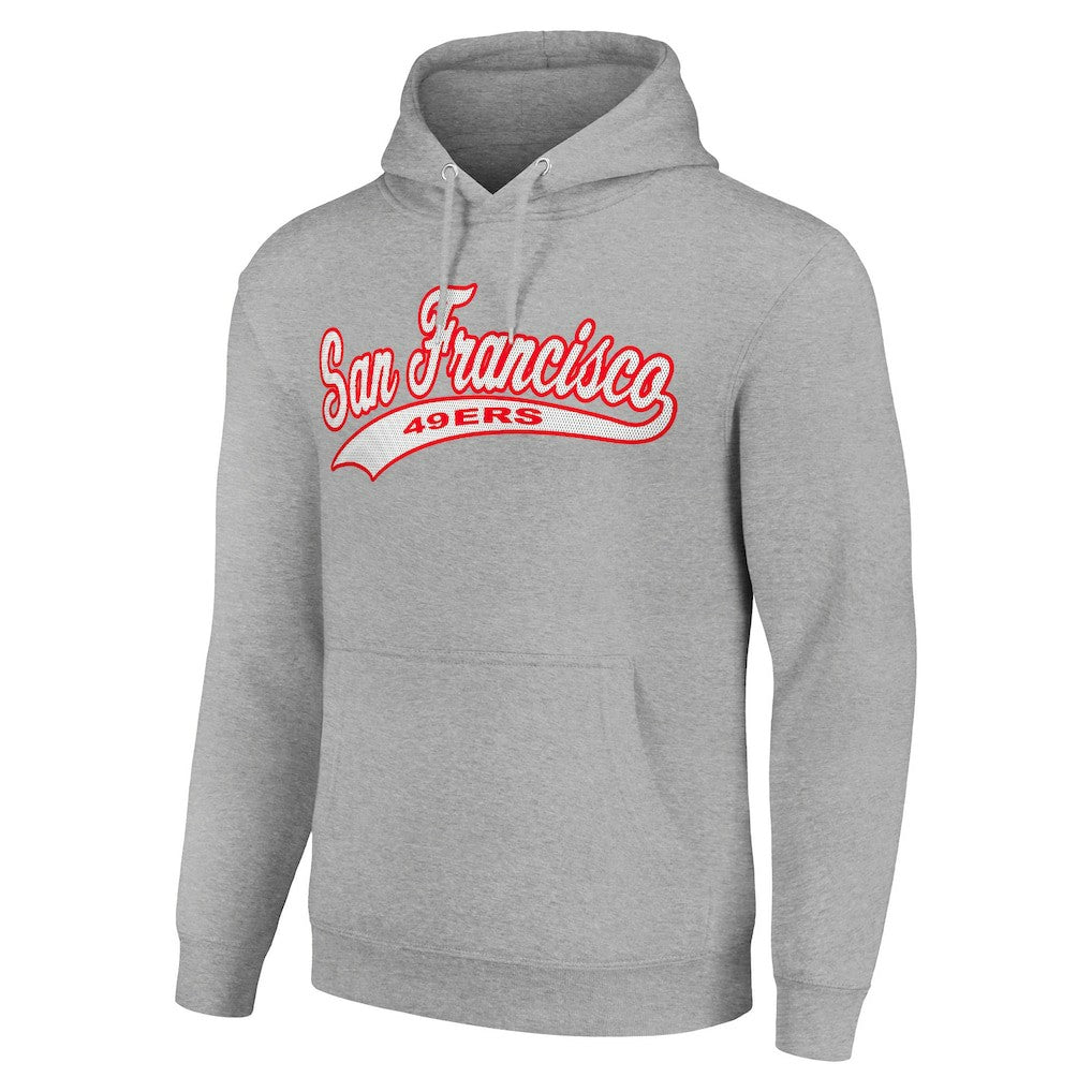 San Francisco 49ers Starter Unisex Tailsweep Pullover Hoodie Heather Gray | NFL