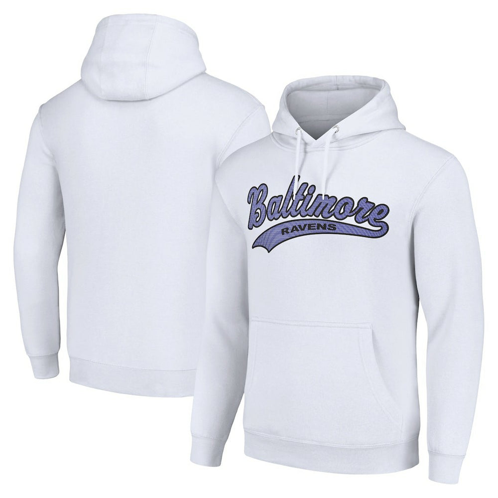 Baltimore Ravens Starter Unisex Tailsweep Pullover Hoodie White | NFL
