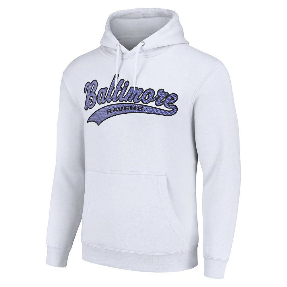 Baltimore Ravens Starter Unisex Tailsweep Pullover Hoodie White | NFL
