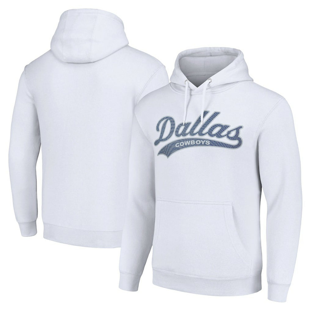 Dallas Cowboys Starter Unisex Tailsweep Pullover Hoodie White | NFL