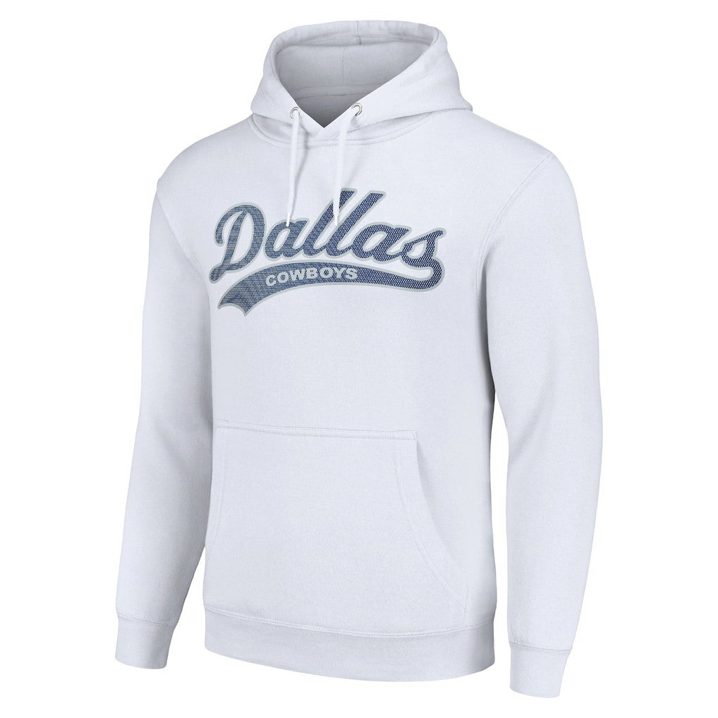 Dallas Cowboys Starter Unisex Tailsweep Pullover Hoodie White | NFL