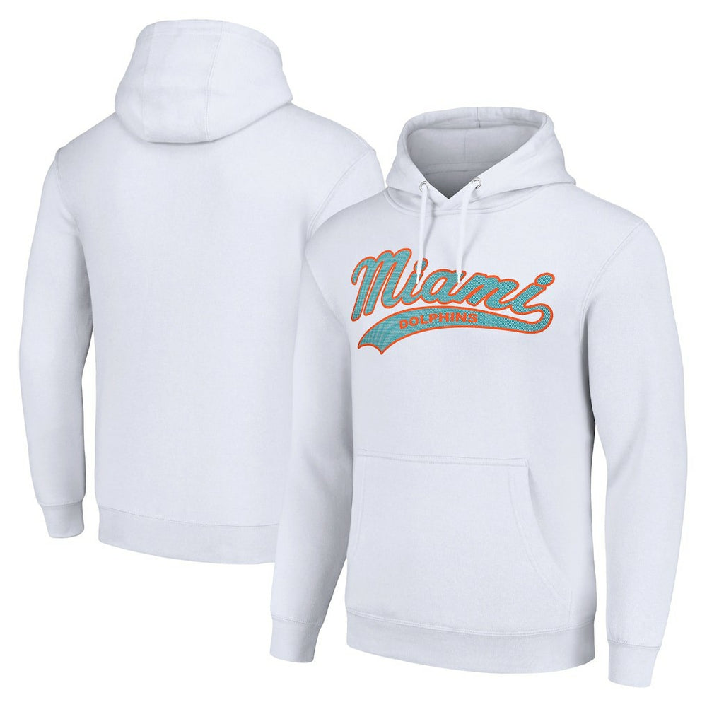 Miami Dolphins Starter Unisex Tailsweep Pullover Hoodie White | NFL