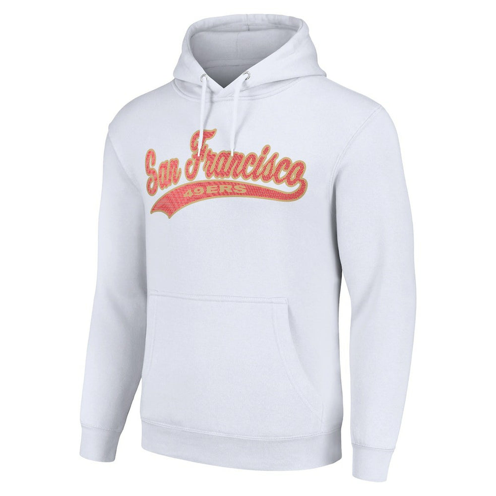San Francisco 49ers Starter Unisex Tailsweep Pullover Hoodie White | NFL