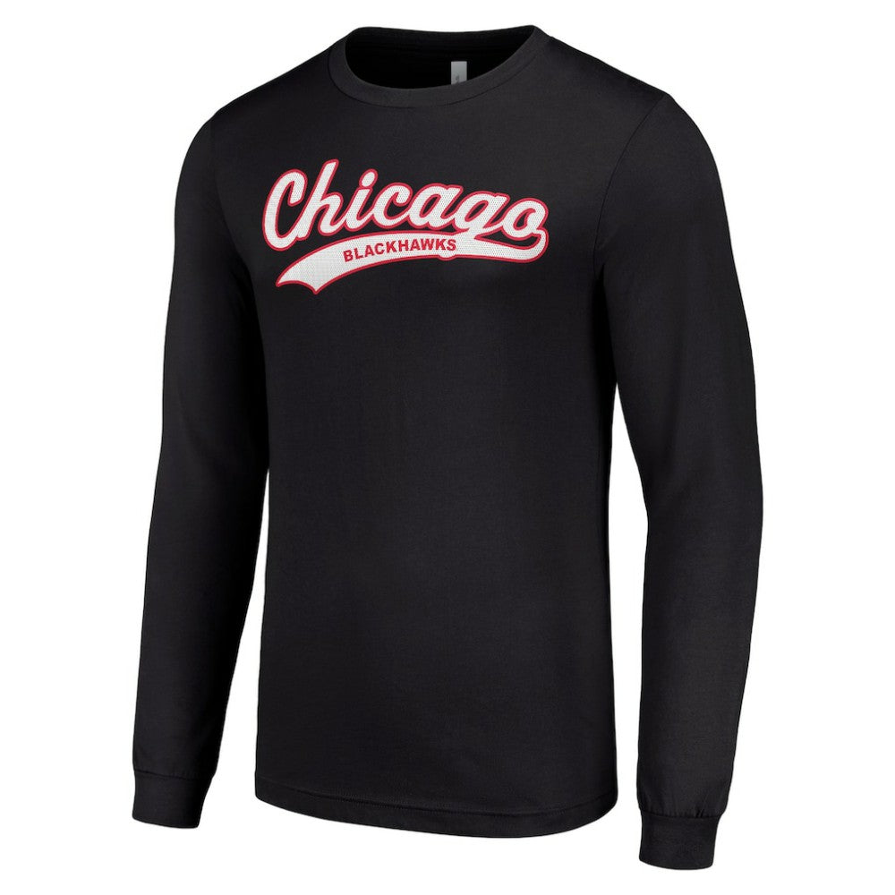 Chicago Blackhawks Starter Tailsweep T-Shirt - Black - NHL