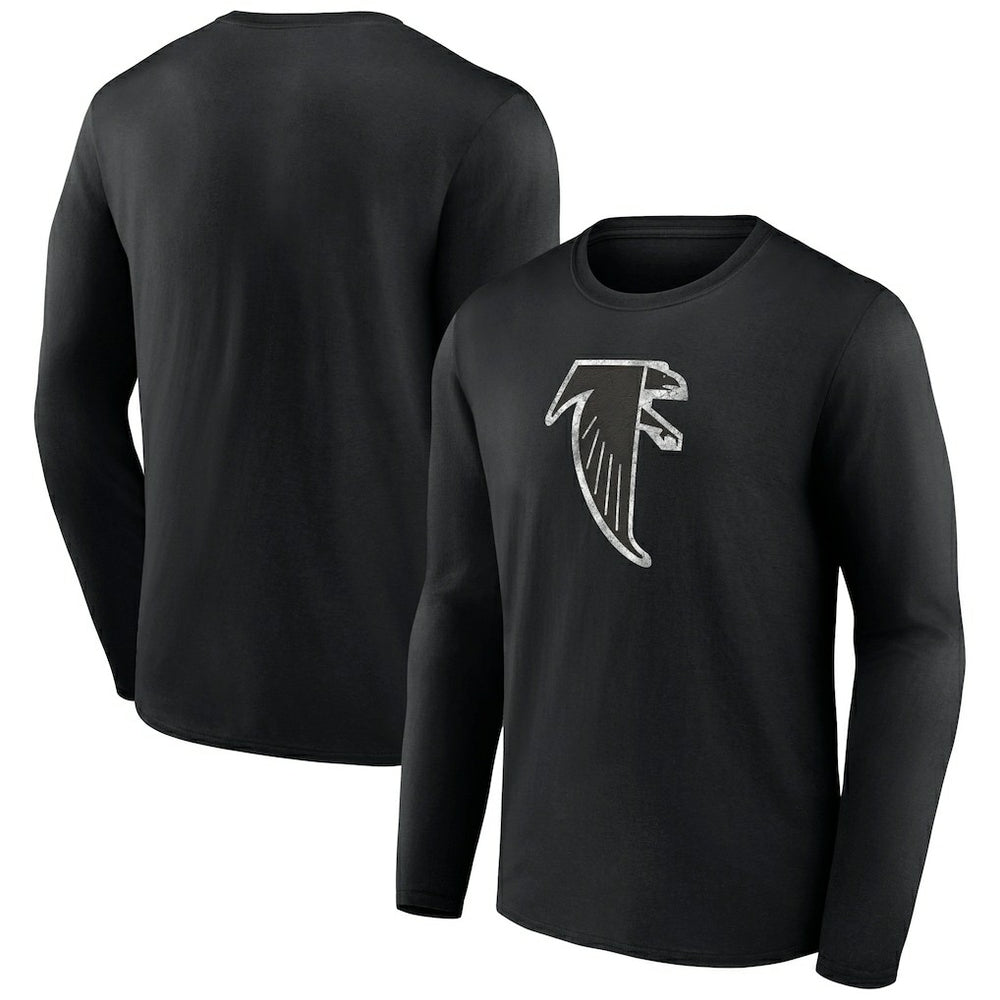 Atlanta Falcons Throwback Long Sleeve T-Shirt Black | NFL