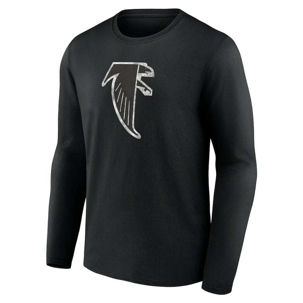 Atlanta Falcons Throwback Long Sleeve T-Shirt Black | NFL