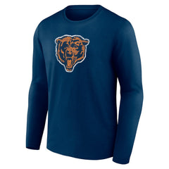 Chicago Bears Throwback Long Sleeve T-Shirt Navy | NFL