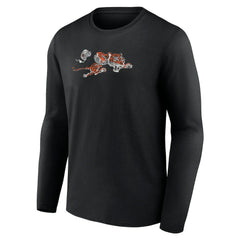 Cincinnati Bengals Throwback Long Sleeve T-Shirt Black | NFL