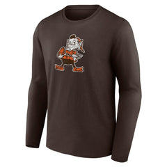 Cleveland Browns Throwback Long Sleeve T-Shirt Brown | NFL