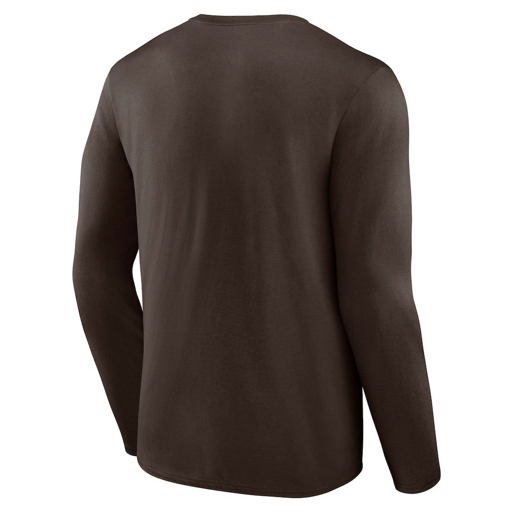 Cleveland Browns Throwback Long Sleeve T-Shirt Brown | NFL