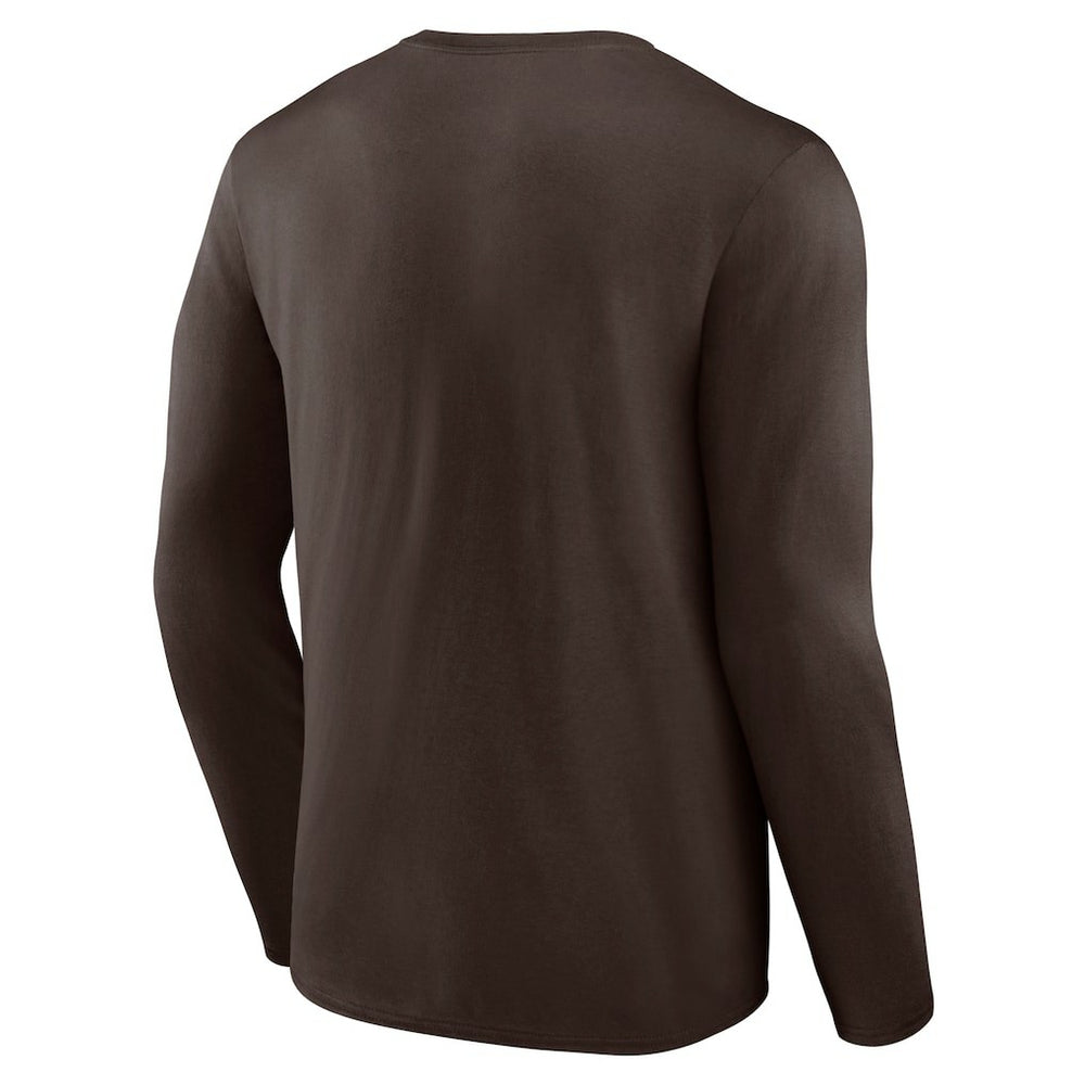 Cleveland Browns Throwback Long Sleeve T-Shirt Brown | NFL