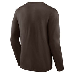 Cleveland Browns Throwback Long Sleeve T-Shirt Brown | NFL
