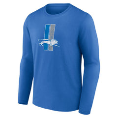 Detroit Lions Throwback Long Sleeve T-Shirt Blue | NFL