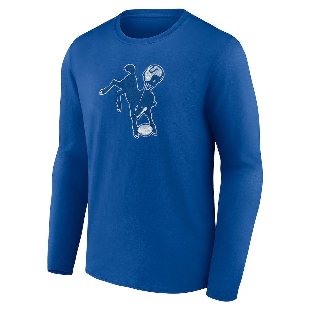 Indianapolis Colts Throwback Long Sleeve T-Shirt Royal | NFL