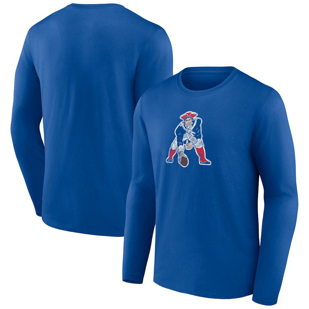 New England Patriots Throwback Long Sleeve T-Shirt Royal | NFL