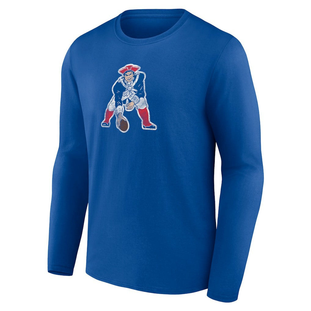 New England Patriots Throwback Long Sleeve T-Shirt Royal | NFL