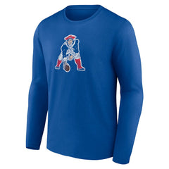 New England Patriots Throwback Long Sleeve T-Shirt Royal | NFL