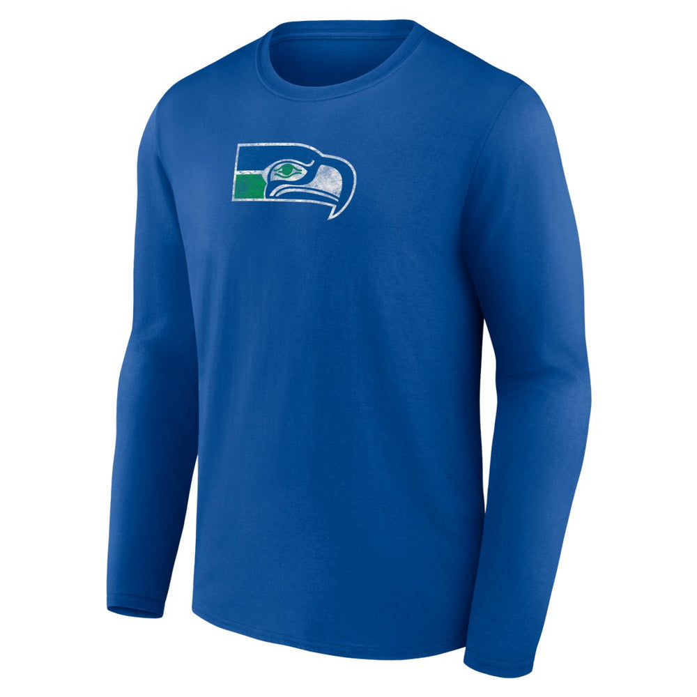 Seattle Seahawks Throwback Long Sleeve T-Shirt Royal | NFL