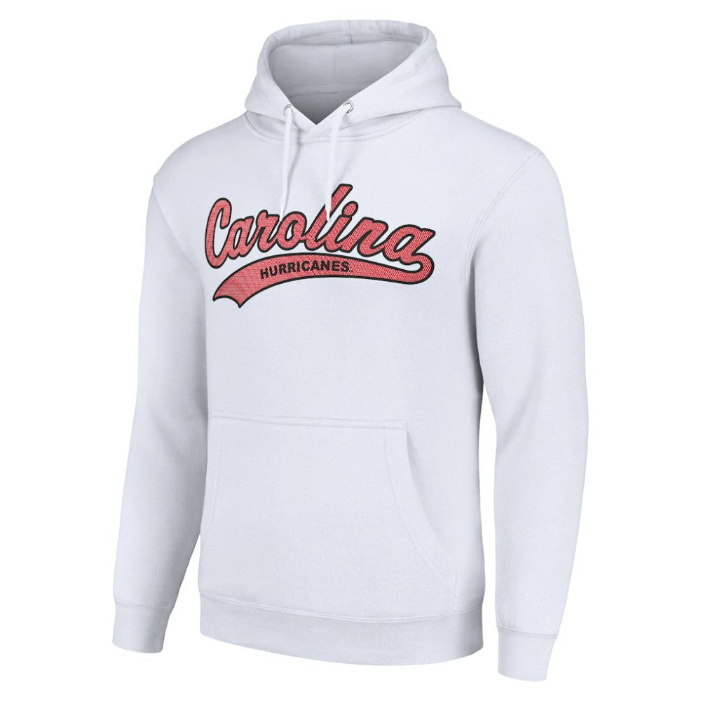 Carolina Hurricanes Starter Tailsweep Fleece Tri-Blend Pullover Hoodie - White - NHL