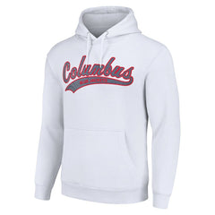 Columbus Blue Jackets Starter Tailsweep Fleece Tri-Blend Pullover Hoodie - White - NHL