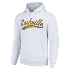 Nashville Predators Starter Tailsweep Fleece Tri-Blend Pullover Hoodie - White - NHL
