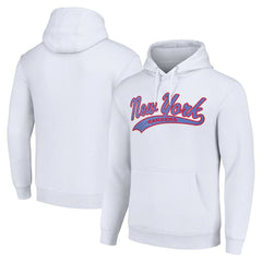 New York Rangers Starter Tailsweep Fleece Tri-Blend Pullover Hoodie - White - NHL