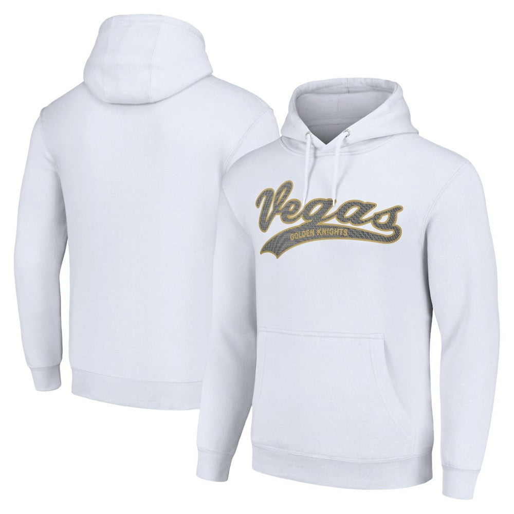 Vegas Golden Knights Starter Tailsweep Fleece Tri-Blend Pullover Hoodie - White - NHL