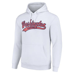 Washington Capitals Starter Tailsweep Fleece Tri-Blend Pullover Hoodie - White - NHL