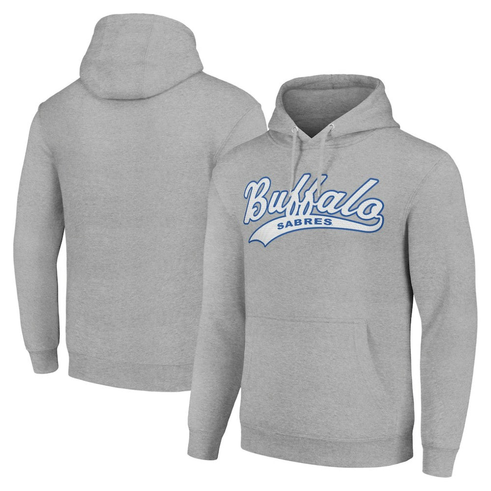 Buffalo Sabres Starter Tailsweep Fleece Tri-Blend Pullover Hoodie - Heather Gray - NHL