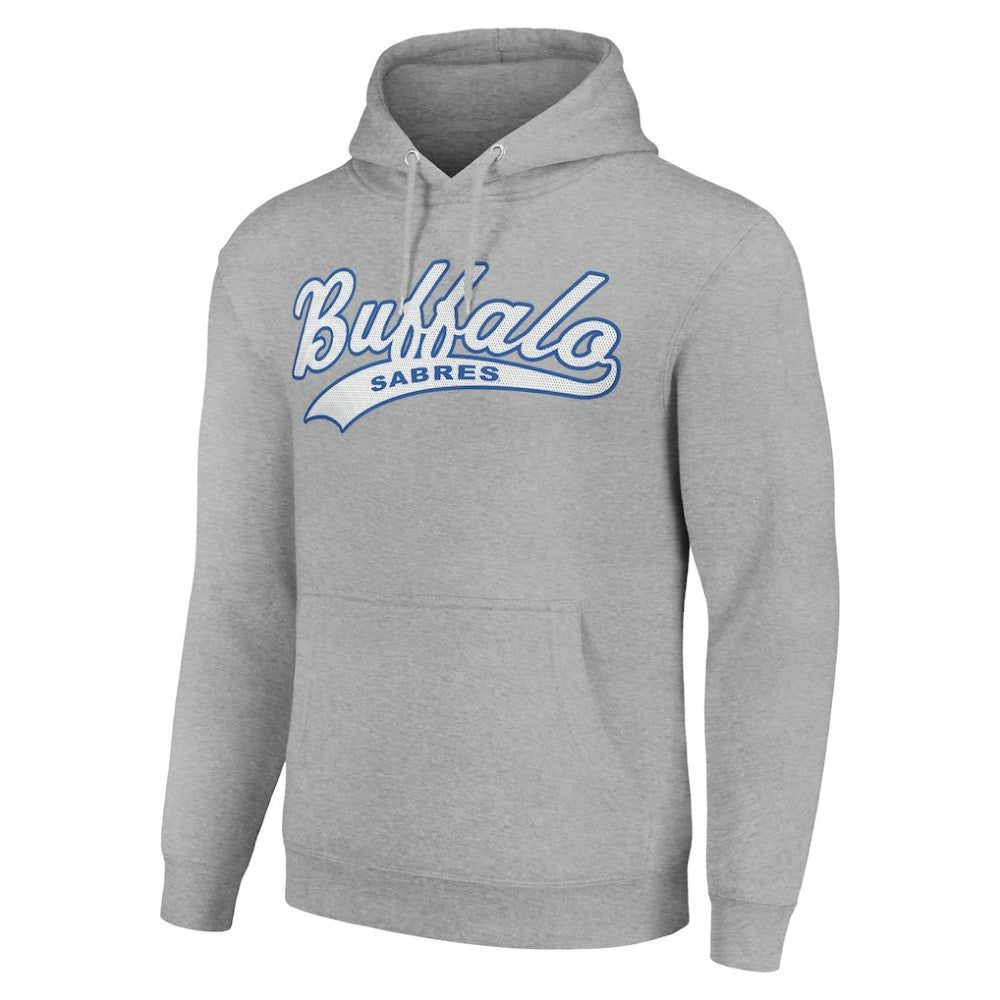 Buffalo Sabres Starter Tailsweep Fleece Tri-Blend Pullover Hoodie - Heather Gray - NHL