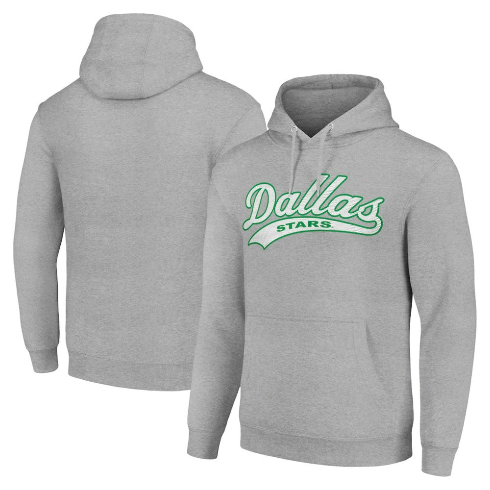 Dallas Stars Starter Tailsweep Fleece Tri-Blend Pullover Hoodie - Heather Gray - NHL