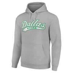 Dallas Stars Starter Tailsweep Fleece Tri-Blend Pullover Hoodie - Heather Gray - NHL