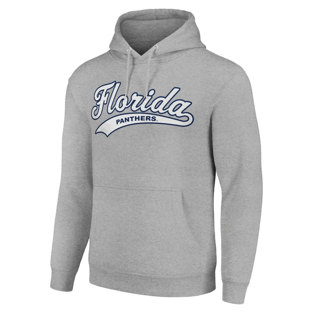 Florida Panthers Starter Tailsweep Fleece Tri-Blend Pullover Hoodie - Heather Gray - NHL