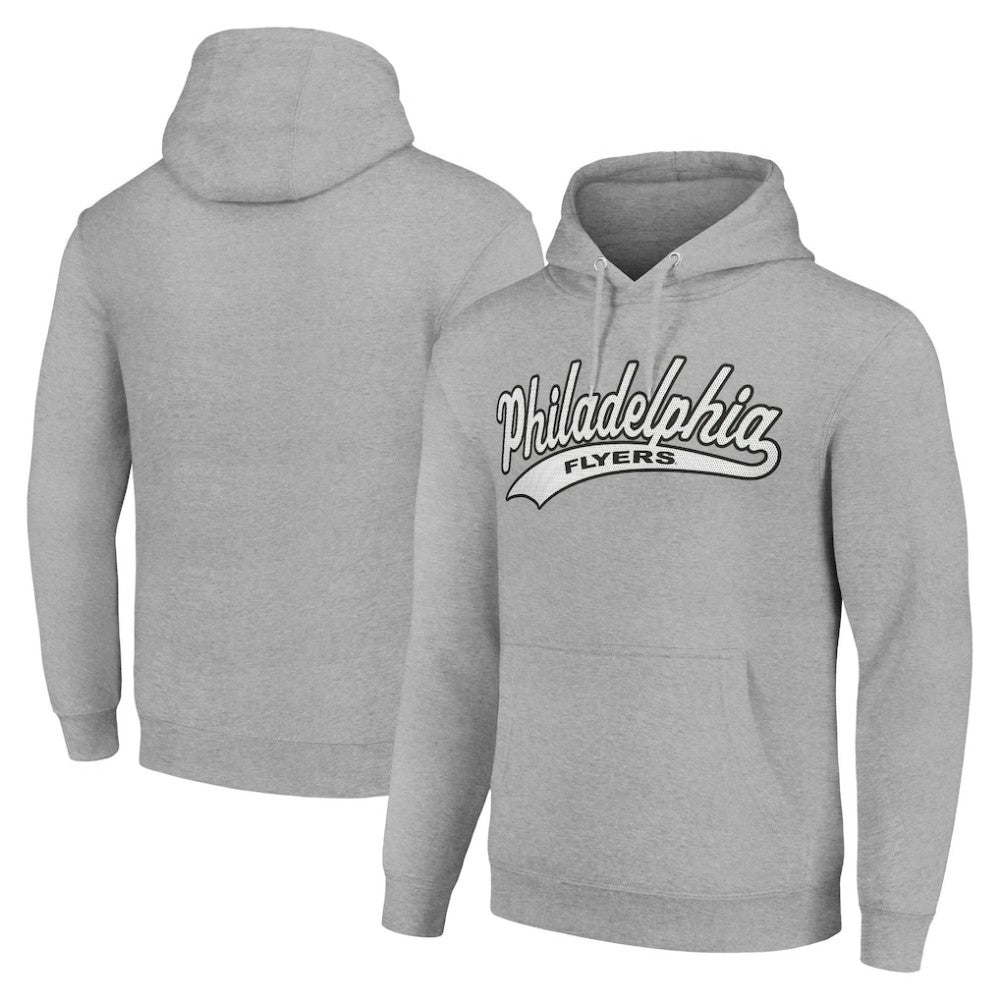 Philadelphia Flyers Starter Tailsweep Fleece Tri-Blend Pullover Hoodie - Heather Gray - NHL