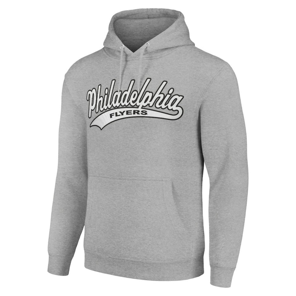 Philadelphia Flyers Starter Tailsweep Fleece Tri-Blend Pullover Hoodie - Heather Gray - NHL