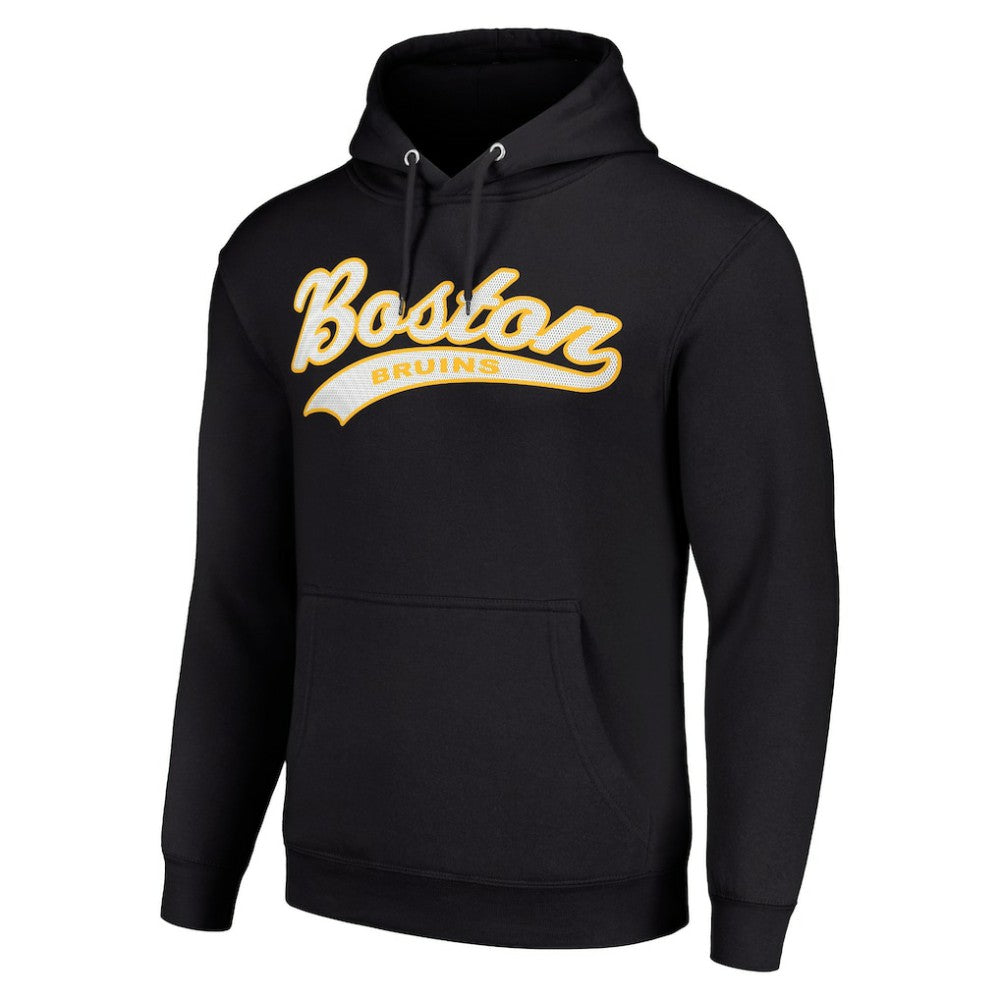 Boston Bruins Starter Tailsweep Fleece Tri-Blend Pullover Hoodie - Black - NHL