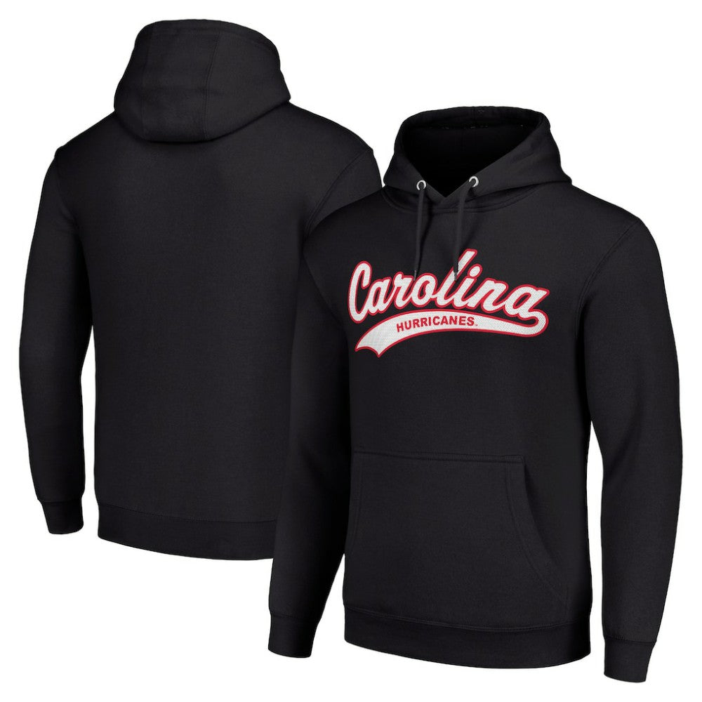 Carolina Hurricanes Starter Tailsweep Fleece Tri-Blend Pullover Hoodie - Black - NHL