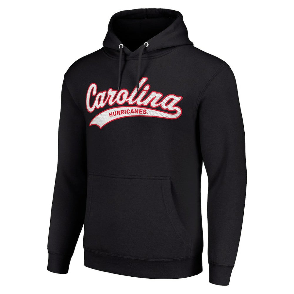 Carolina Hurricanes Starter Tailsweep Fleece Tri-Blend Pullover Hoodie - Black - NHL