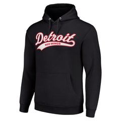 Detroit Red Wings Starter Tailsweep Fleece Tri-Blend Pullover Hoodie - Black - NHL