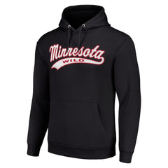 Minnesota Wild Starter Tailsweep Fleece Tri-Blend Pullover Hoodie - Black - NHL