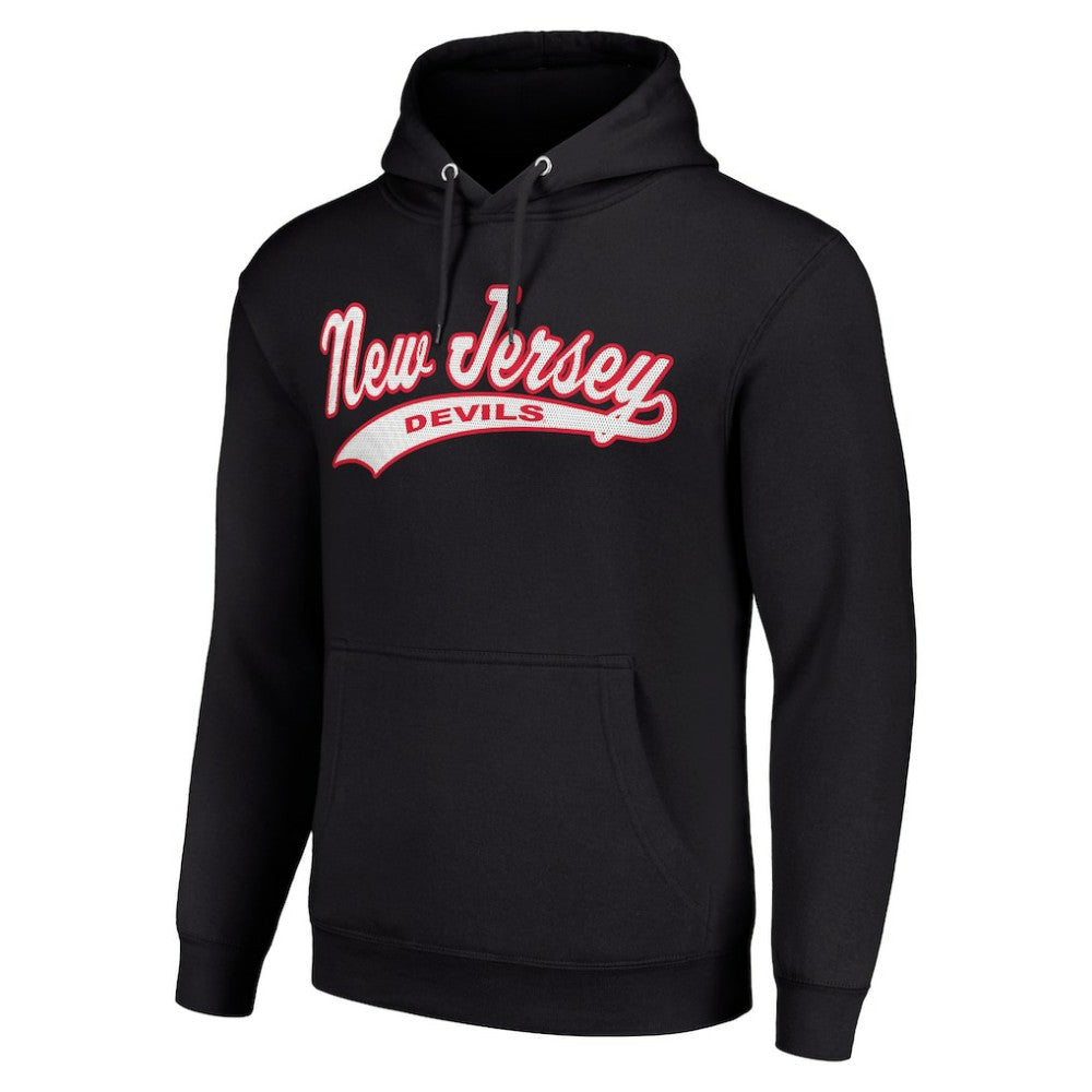 New Jersey Devils Starter Tailsweep Fleece Tri-Blend Pullover Hoodie - Black - NHL
