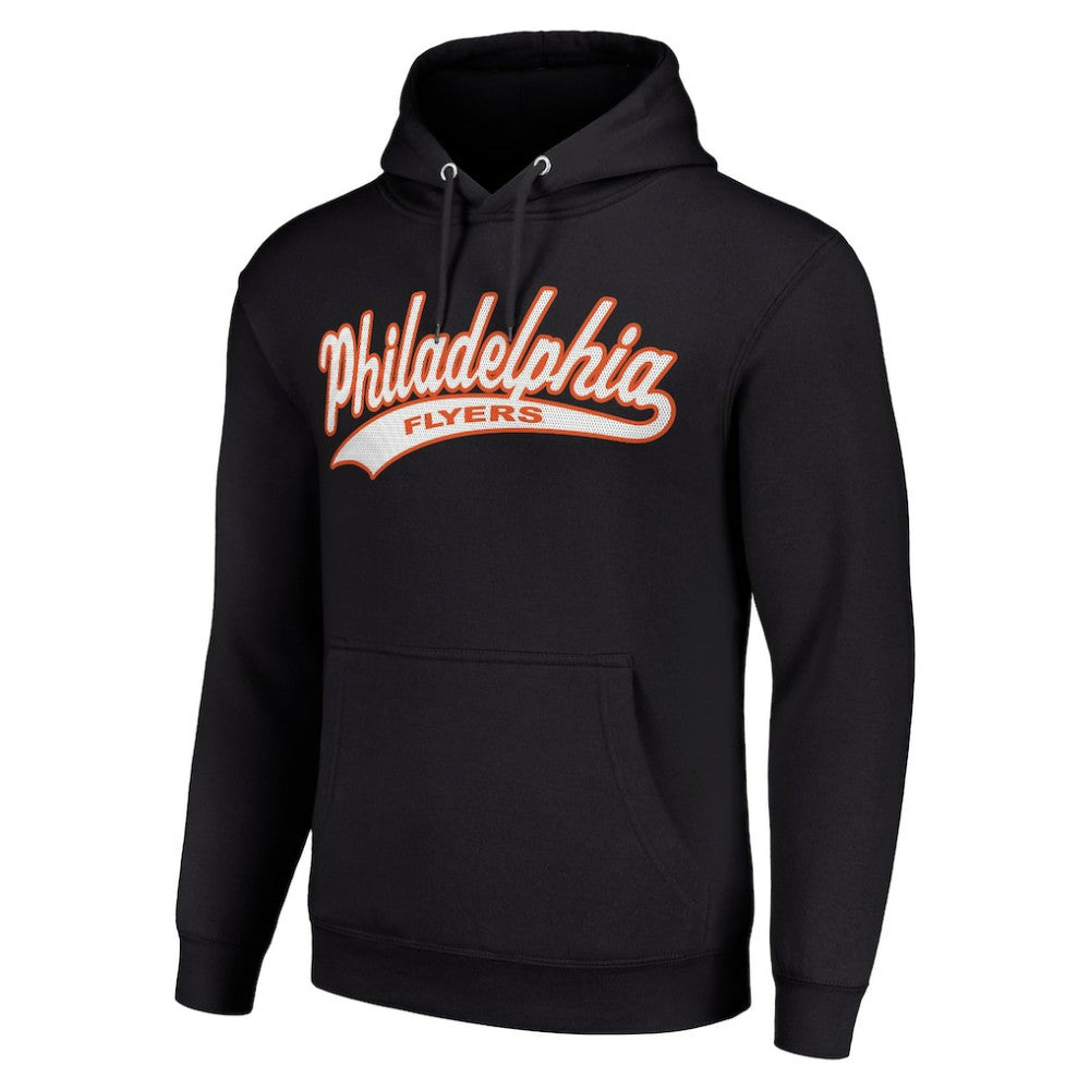 Philadelphia Flyers Starter Tailsweep Fleece Tri-Blend Pullover Hoodie - Black - NHL