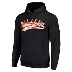 Philadelphia Flyers Starter Tailsweep Fleece Tri-Blend Pullover Hoodie - Black - NHL