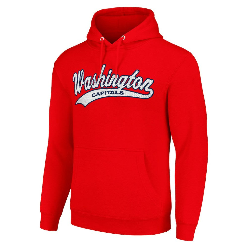 Washington Capitals Starter Tailsweep Fleece Tri-Blend Pullover Hoodie - Red - NHL