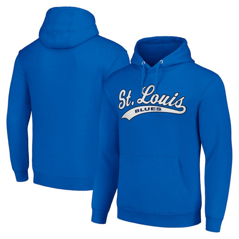 St. Louis Blues Starter Tailsweep Fleece Tri-Blend Pullover Hoodie - Blue - NHL