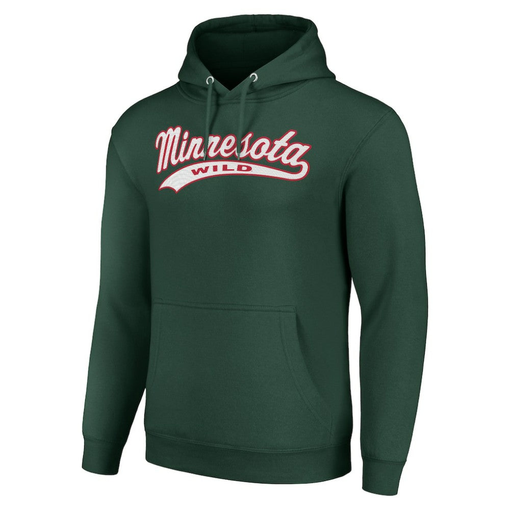 Minnesota Wild Starter Tailsweep Fleece Tri-Blend Pullover Hoodie - Green - NHL