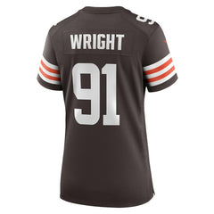 Alex Wright Cleveland Browns Women's Team Game Jersey Brown | Nike for Sale